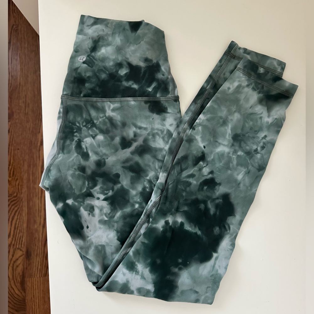 Lululemon Green Tie Dye Align Leggings